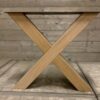 Eiken X-tafelpoot 10x10cm