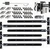 Beslagset zwart opgeklampte deur dubbel XL 92.0053