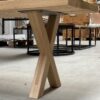 Eiken X-bankpoot 5x5cm