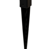 Paalhouder met pen 121 mm Zwart