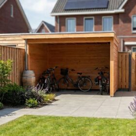 Met 2x zij- en achterwand