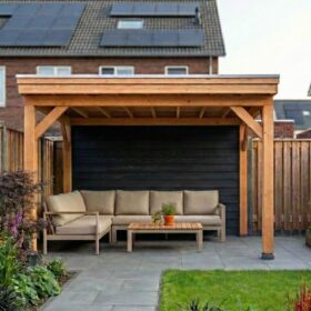 Met 1x zwarte achterwand