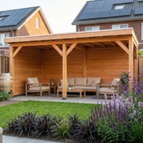 Met zij- en 2x achterwand