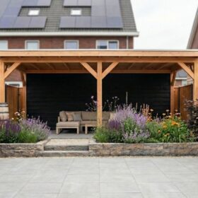 Met 2x zwarte achterwand