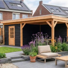 Half dicht incl. onbehandelde deur en open met zwarte achterwand