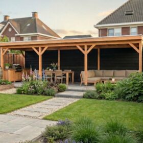 Met 3x zwarte achterwand