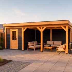 Half dicht incl. onbehandelde deur en open met zwarte achterwand