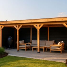 Met 3x zwarte achterwand