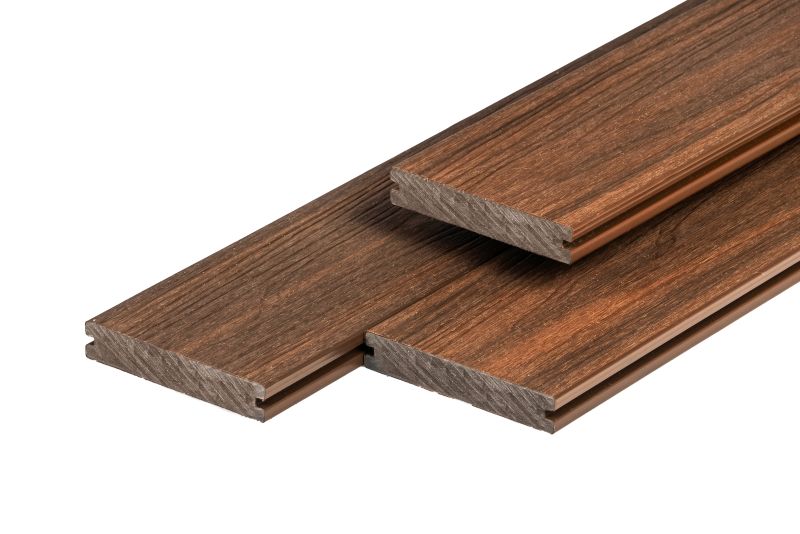 Composiet Vlonderplank Massief 23 × 138 mm Teak